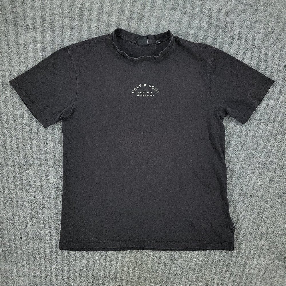 Only & Sons Shirt Men's Small Black Passionate Jean Makers Short Sleeve Pullover
